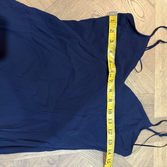 Reformation Pyper Dress Navy Blue Women's Size 4 Spaghetti Straps Maxi Gown Slit - Picture 9 of 13